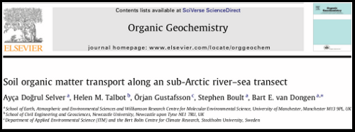 Paper - Soil organic matter transport along an sub-Arctic river–sea transect